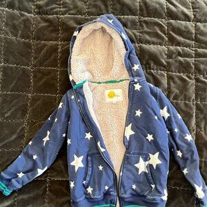 Mini Boden boy's fleece-lined hoodie (9-10y) - blue/stars